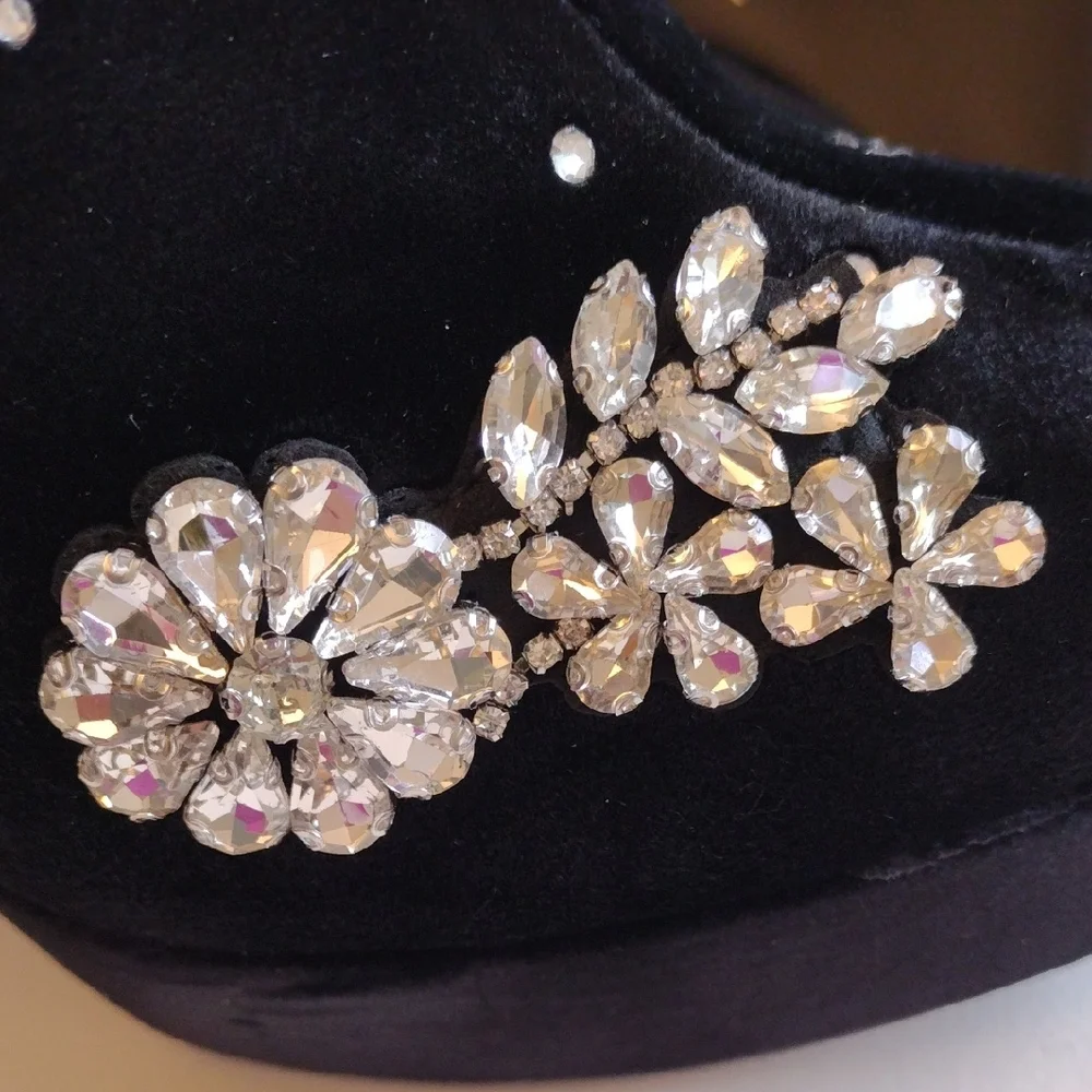 Express Black Heeled Boots with Silver Embellishments - Picture 11 of 14